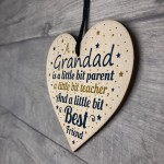 Grandad Christmas Gifts Birthday Gifts Wooden Heart Plaque Sign
