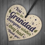 Grandad Grandma Gifts Handmade Wooden Heart Birthday Christmas