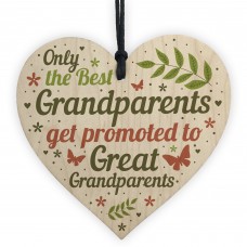 Baby Announcement Great Grandparent Gifts Heart Grandparent Sign