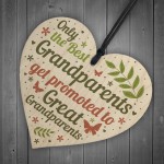 Baby Announcement Great Grandparent Gifts Heart Grandparent Sign