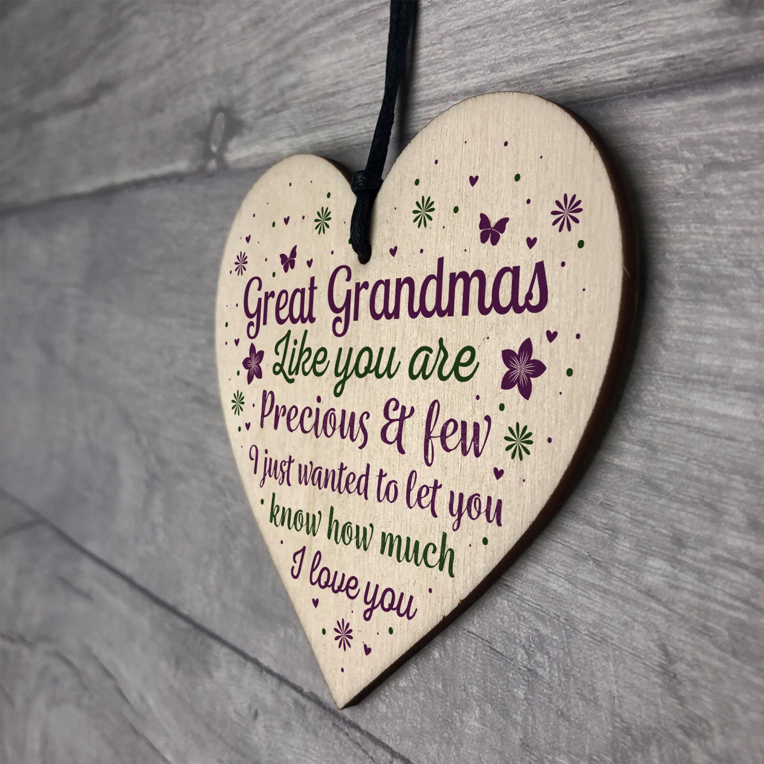 The Best Great Grandma Wooden Heart Plaque Gift Sign Decor Birthday