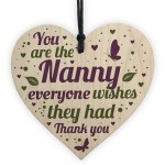Christmas Gifts For Nan Nanny Wood Heart Xmas Gifts For Her 