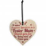 Christmas Gifts For Mum Thank You Wood Heart Foster Mum Gift