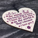 Love You Nan Gift For Christmas Birthday Heart Grandparent Gift