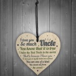 Uncle Gifts For Birthday Christmas Wooden Heart Plaque Gifts