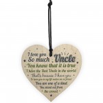 Uncle Gifts For Birthday Christmas Wooden Heart Plaque Gifts