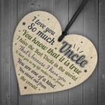 Uncle Gifts For Birthday Christmas Wooden Heart Plaque Gifts