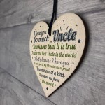 Uncle Gifts For Birthday Christmas Wooden Heart Plaque Gifts