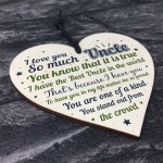 Uncle Gifts For Birthday Christmas Wooden Heart Plaque Gifts