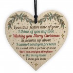 Christmas Memorial Decorations Mum Dad Nan Hanging Wooden Bauble
