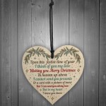 Christmas Memorial Decorations Mum Dad Nan Hanging Wooden Bauble