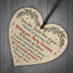 Christmas Memorial Decorations Mum Dad Nan Hanging Wooden Bauble