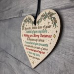 Christmas Memorial Decorations Mum Dad Nan Hanging Wooden Bauble