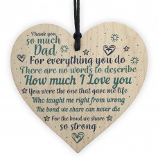 Dad Gifts From Daughter Son Handmade Wooden Heart Christmas