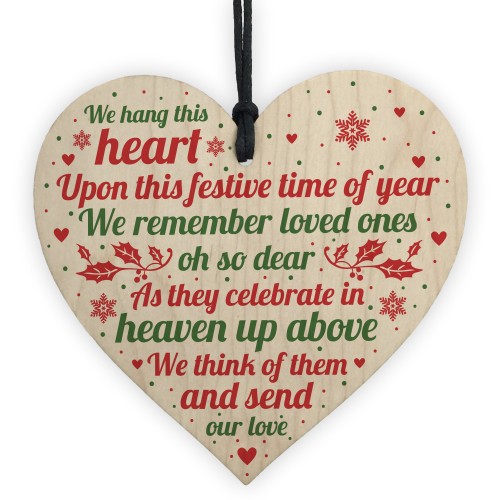 Memorial Heart Plaque For Mum Nan Dad Grandad Christmas Tree