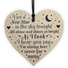 Mum Dad Nan Grandad Christmas Memorial Ornaments Wood Heart