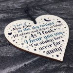 Mum Dad Nan Grandad Christmas Memorial Ornaments Wood Heart