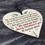 In Memory Of Mum Dad Nan Memorial Heart CHRISTMAS Tree Gift