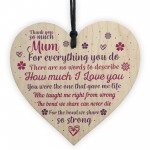 Mum Gifts From Daughter Son Handmade Wooden Heart Christmas Gift