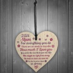 Mum Gifts From Daughter Son Handmade Wooden Heart Christmas Gift