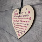 Mum Gifts From Daughter Son Handmade Wooden Heart Christmas Gift