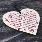 Mum Gifts From Daughter Son Handmade Wooden Heart Christmas Gift