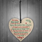 Wood Heart Christmas Tree Memorial Decoration For Mum Nan Dad