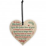 Wood Heart Christmas Tree Memorial Decoration For Mum Nan Dad