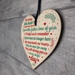 Wood Heart Christmas Tree Memorial Decoration For Mum Nan Dad