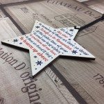 Christmas Memorial Decorations Hanging Wooden Star Bauble Gifts