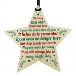 Christmas Memorial Bauble Tree Decorations Handmade Wooden Star