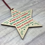 Christmas Memorial Bauble Tree Decorations Handmade Wooden Star