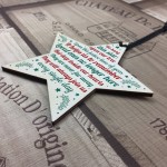 Christmas Memorial Bauble Tree Decorations Handmade Wooden Star