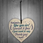 Volunteer Thank You Gift Wood Hanging Heart Gift For Colleagues 