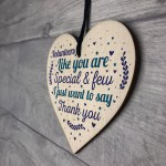 Volunteer Thank You Gift Wood Hanging Heart Gift For Colleagues 