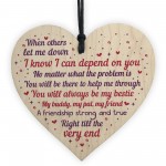 Best Friend Heart Friendship Sign Thank You Plaque Keepsake Gift