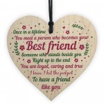 Best Friend Birthday Gifts Thank You Wooden Hanging Heart Plaque