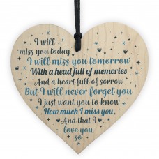 Mum Dad Grandad Friend Heart Memorial Plaque Bereavement Gift