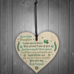 Mother And Daughter Keepsake Gift Plaque Wooden Heart Sign