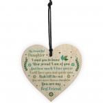 Mother And Daughter Keepsake Gift Plaque Wooden Heart Sign