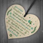 Mother And Daughter Keepsake Gift Plaque Wooden Heart Sign