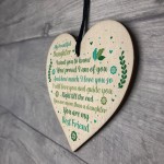 Mother And Daughter Keepsake Gift Plaque Wooden Heart Sign