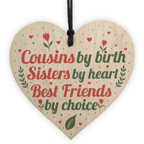 Cousin Keepsake Gift For Christmas Birthday Heart Friend Plaques