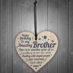 Birthday Gifts For Brother Wood Heart Gift From Sister Family