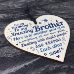 Birthday Gifts For Brother Wood Heart Gift From Sister Family