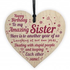 Birthday Gifts For Sister Wooden Heart Gift From Brother Family