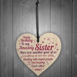 Birthday Gifts For Sister Wooden Heart Gift From Brother Family