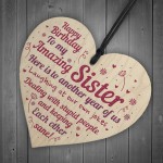 Birthday Gifts For Sister Wooden Heart Gift From Brother Family