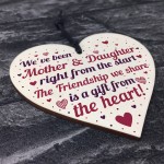 Mother Daughter Keepsake Wooden Heart Gift For Mum Daughter