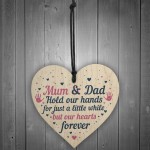 Mum And Dad Ornament Gift From Daughter Son Wooden Heart